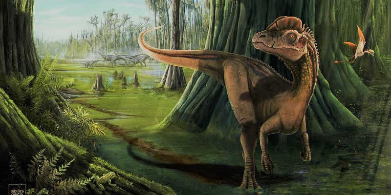 Dilophosaurus - representative of the Jurassic period