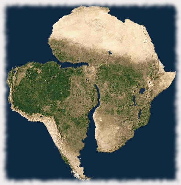 Africa and South America