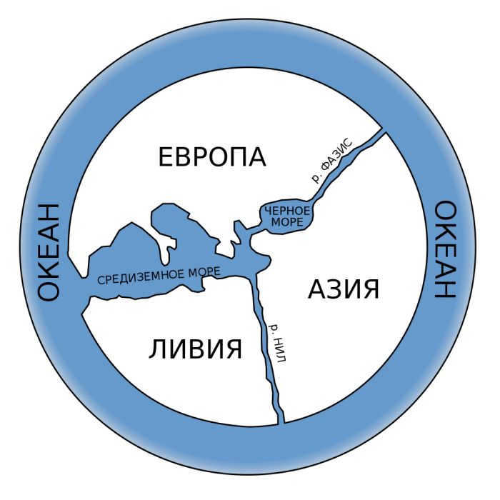 Anaximander's kata, reconstructed by modern researchers from written sources of ancient scientists. /Photo:wikipedia.org