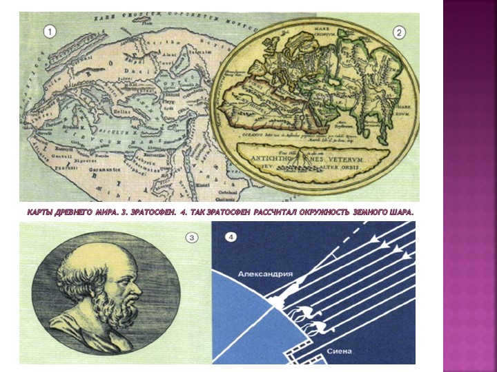 Maps of the Ancient World. 3. Eratosthenes. 4. So Eratosthenes calculated the circumference of the Earth. 
