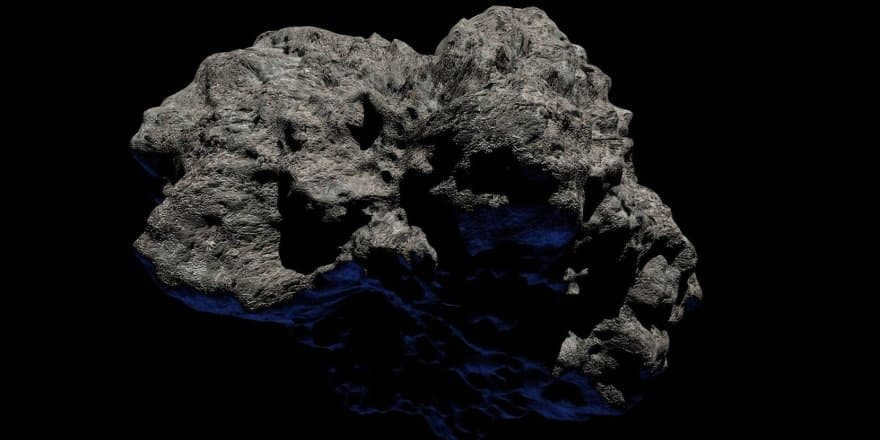 Artistic representation of asteroid OK 2019