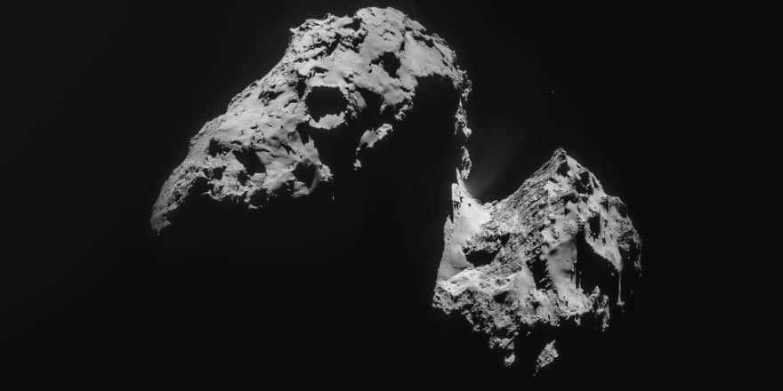 A photograph of the Churyumov/Gerasimenko comet. Photo: Rosetta