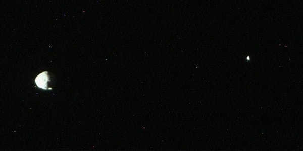 view of mars satellites from the surface of the planet