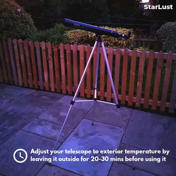 Adjusting a telescope's temperature before observing Jupiter