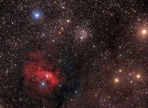 The Bubble Nebula, also referred to as NGC 7635 and M52