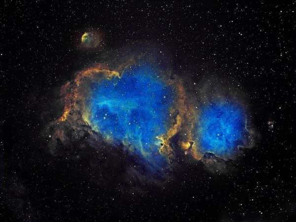 Heart and Soul Nebula or IC 1805 in visible light