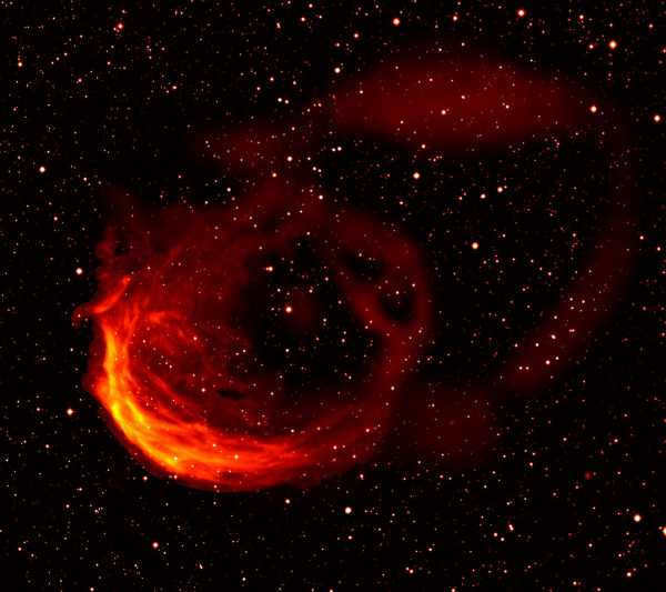 The Sharpless 2-188 nebula, which resembles the logo of the Mozilla Firefox browser