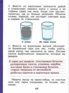 Science Diary Instructions for Grade 1. Snow experiments