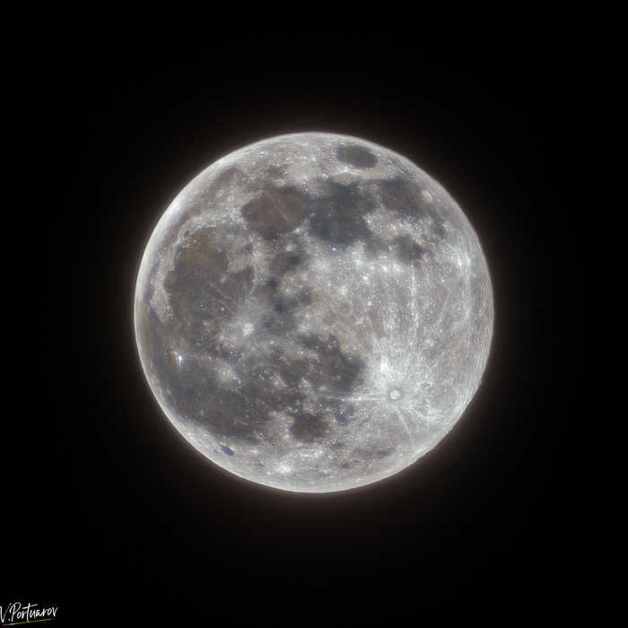 Full Moon March 07, 2023 Photography, Nature, Sky, Moon, Full Moon, Night, Astrophoto, Telescope
