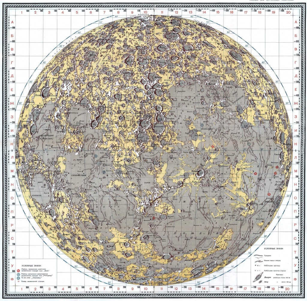 Map of the lunar surface
