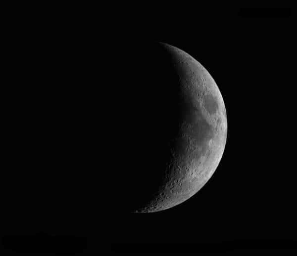 Photograph of the Moon through an amateur telescope