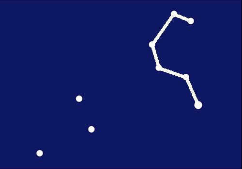 How to draw a lion constellation - Step 2 - draw a question mark