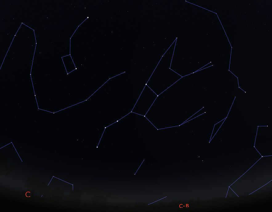 where the Big Dipper is in winter