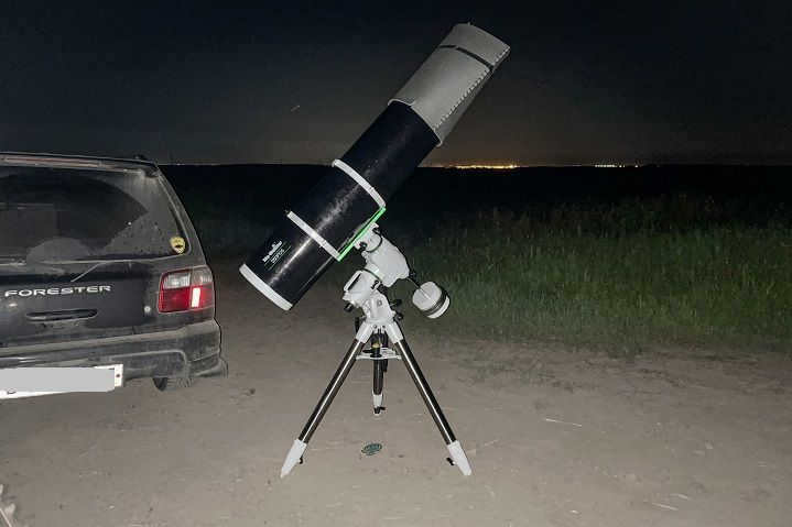 Evgeny's telescope is much taller than even a big car
