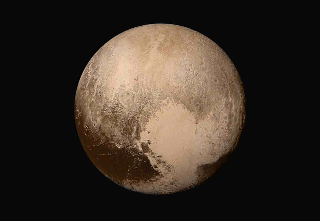 Pluto, color image from the New Horizons probe.