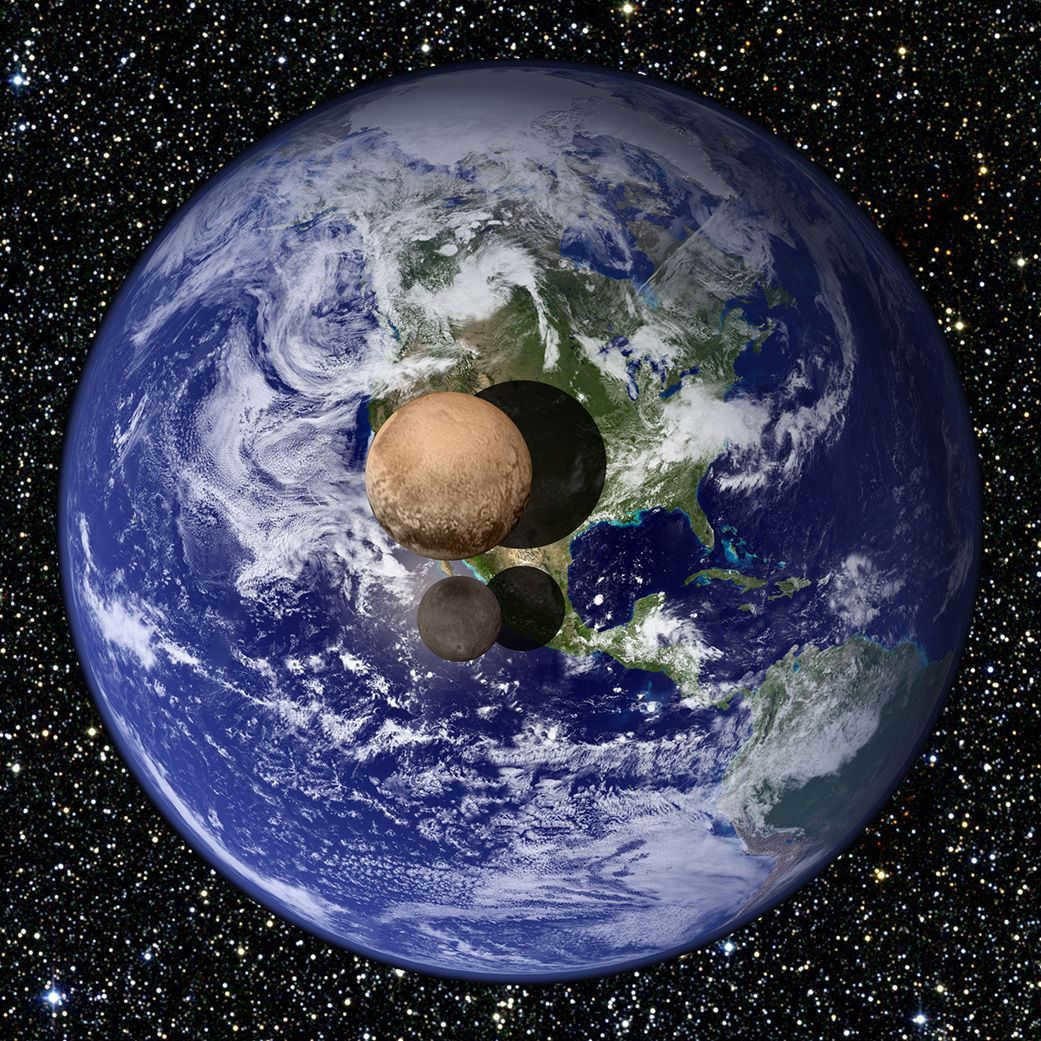 comparison of Pluto and Earth