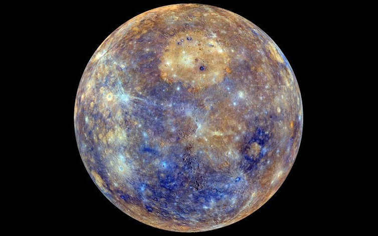 Mercury, image from the MESSENGER probe.