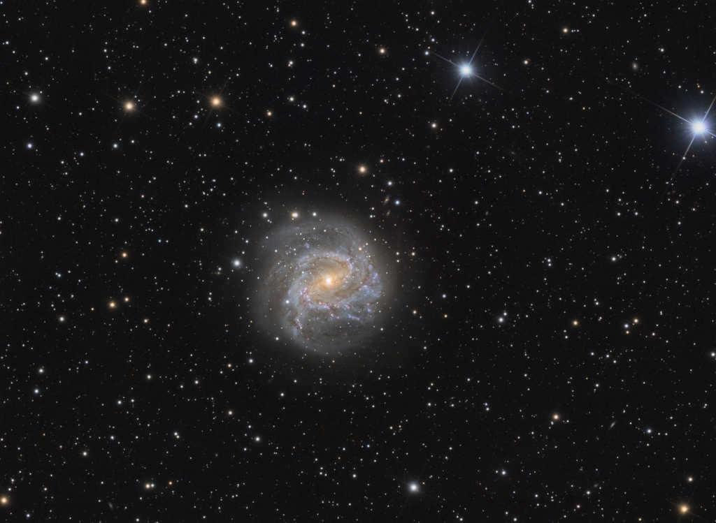 M83 (or Southern Spiral) is a spiral galaxy with a junction in the constellation Hydra