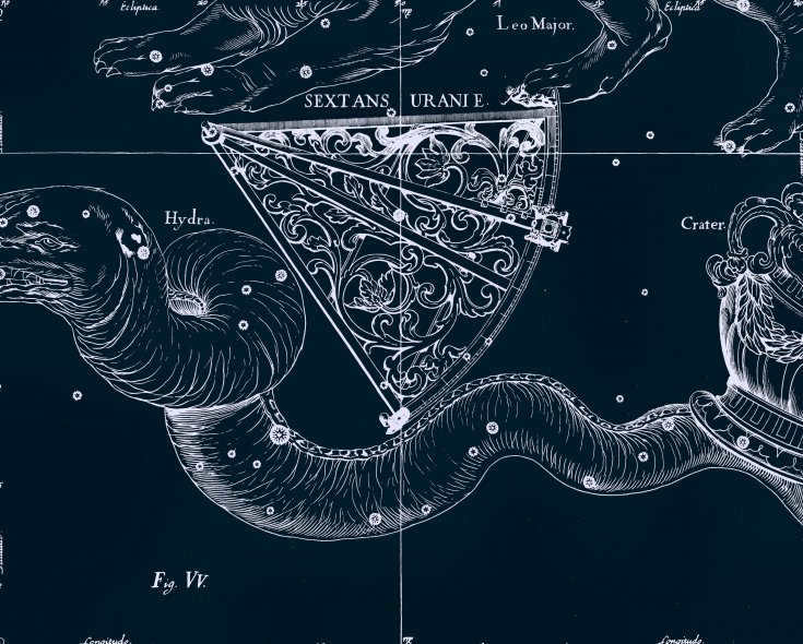 Water Hydra, drawing by Jan Hevelius from his atlas of constellations
