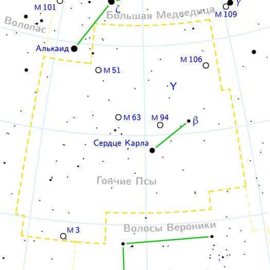 Constellation of the Hound Dogs