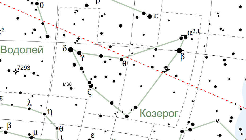 Map of the constellation Capricorn