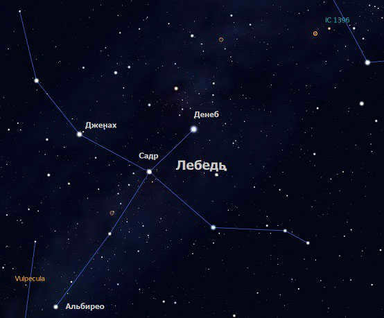 Mysterious cosmos - the beautiful constellation Swan