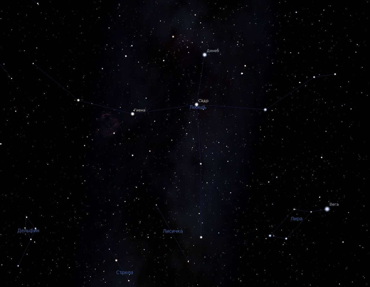 Swan - screenshot from the planetarium program