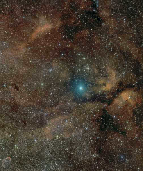 The supergiant star γ of Swan