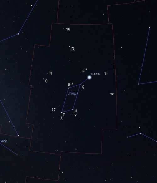 stars in the constellation Lyra