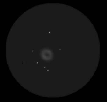 M57 nebula in a telescope