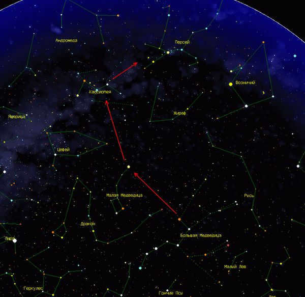 How to find Perseus Perseus, Perseids, Stars, Cassiopeia, Big Dipper, Kuzmych, National Fishing Features, Longpost