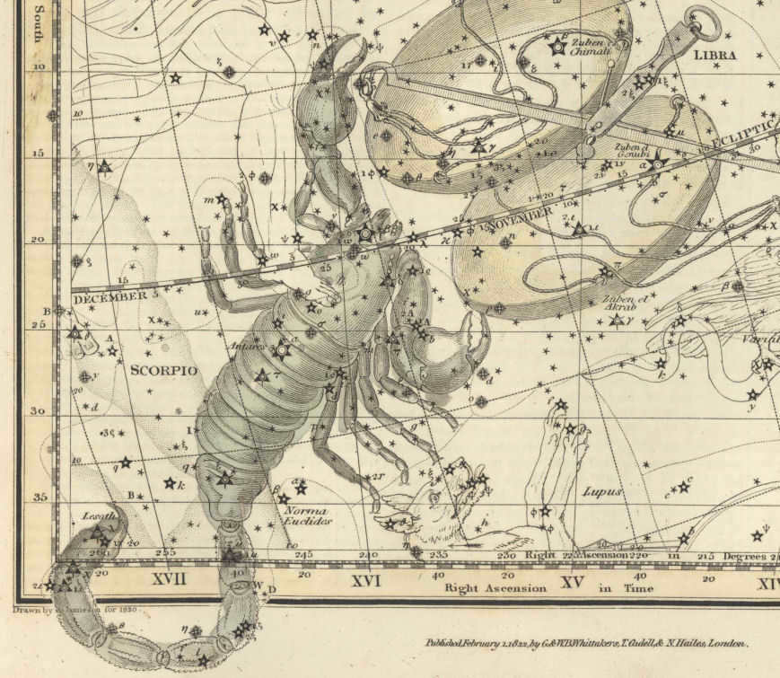 Image of Scorpius in ancient books