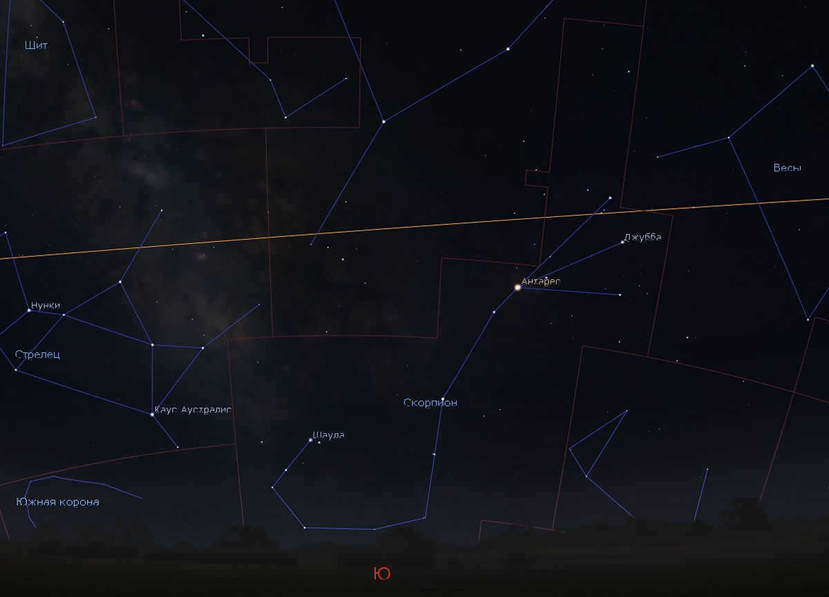 Scorpius and the ecliptic