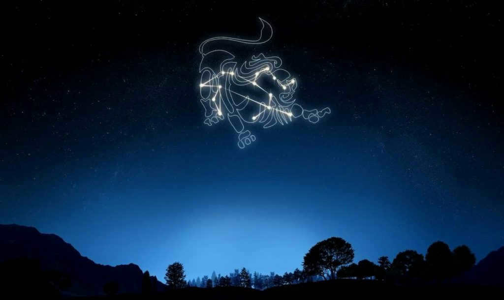 Drawing of Taurus in the sky