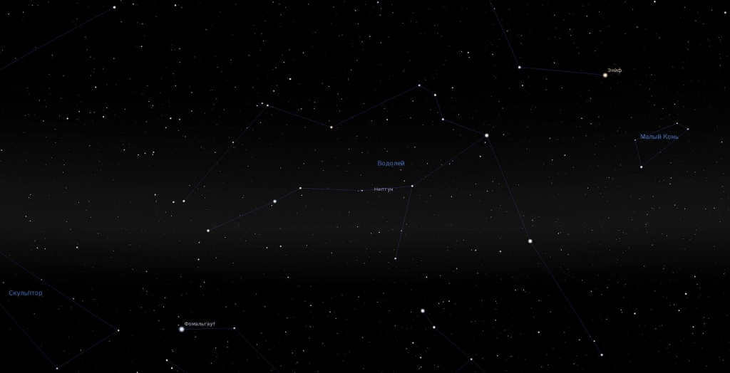 View of the constellation in the planetarium program