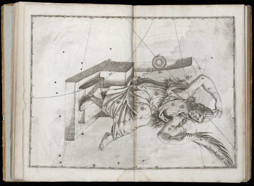 constellation Cassiopeia in the Bayer atlas