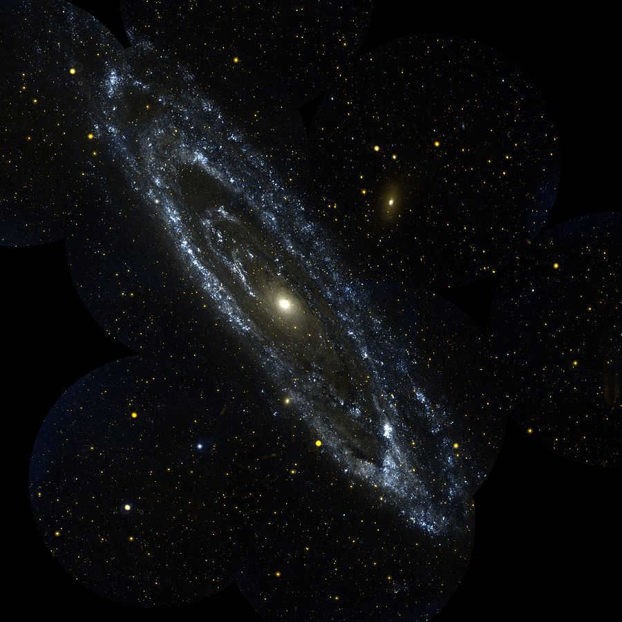 The Andromeda Galaxy in the ultraviolet. Combined image. 