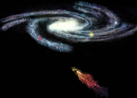 Smith cloud attacks the Milky Way