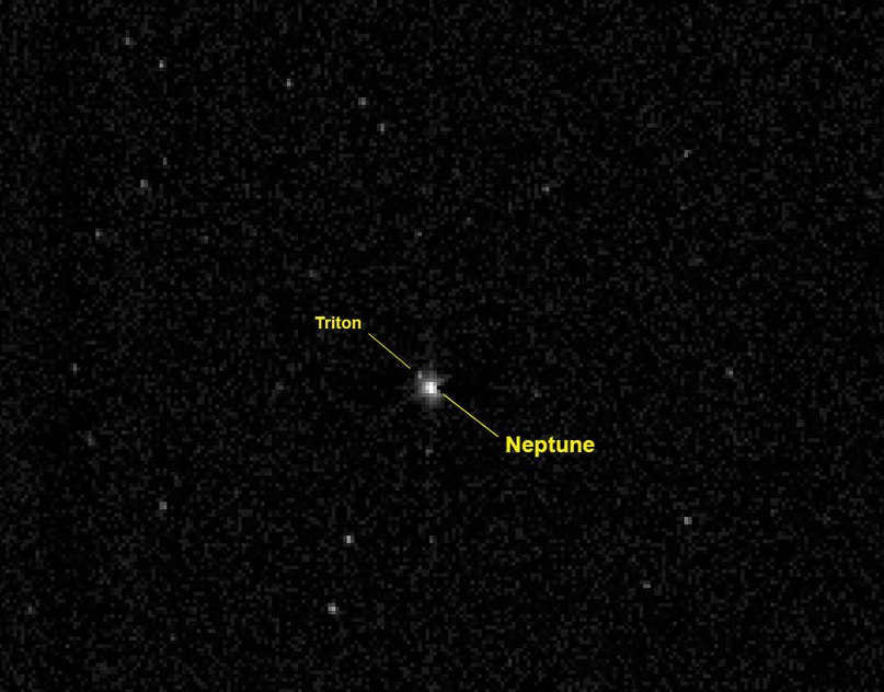 Image of Neptune and Triton