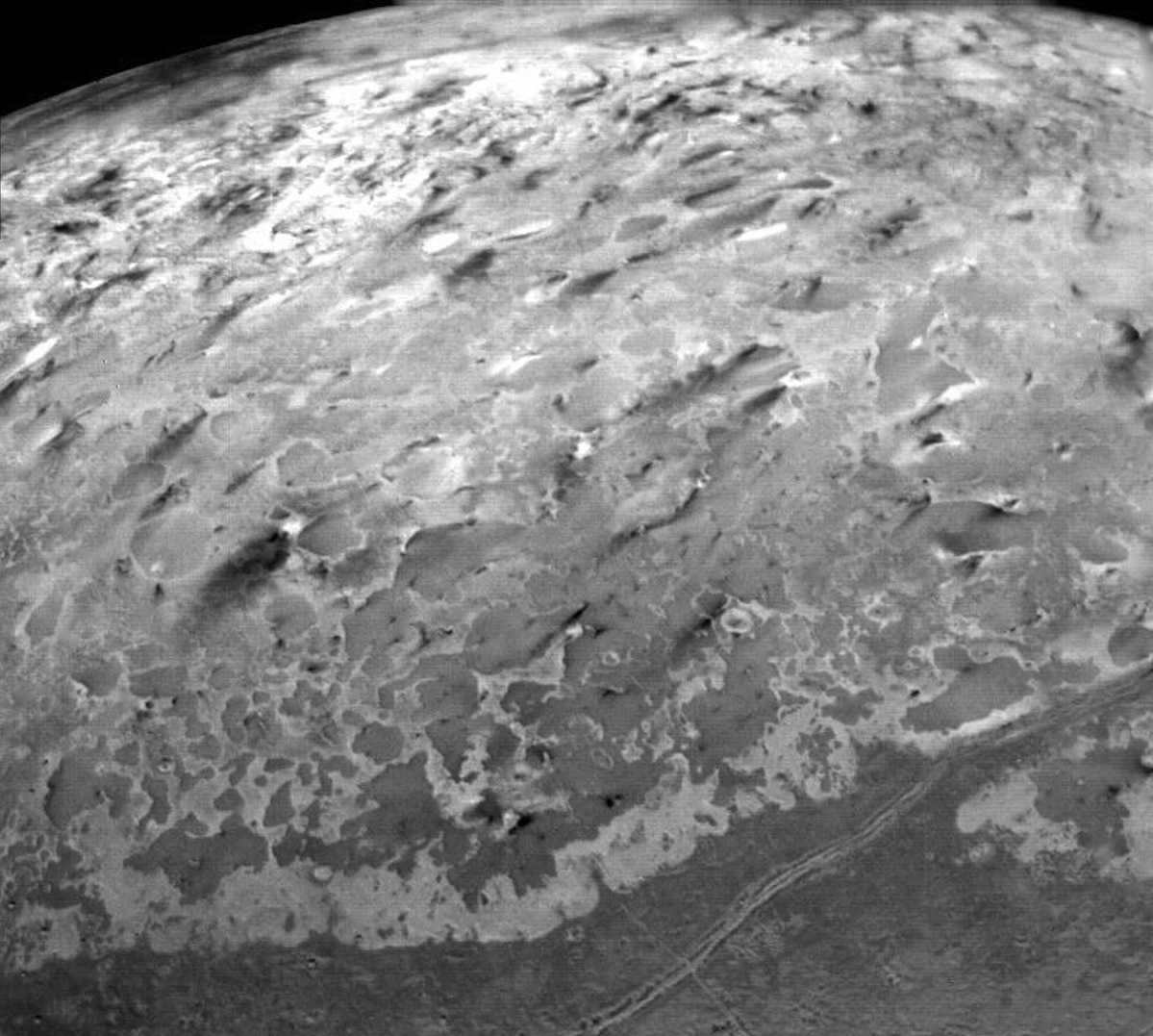 Geysers on the surface of the satellite