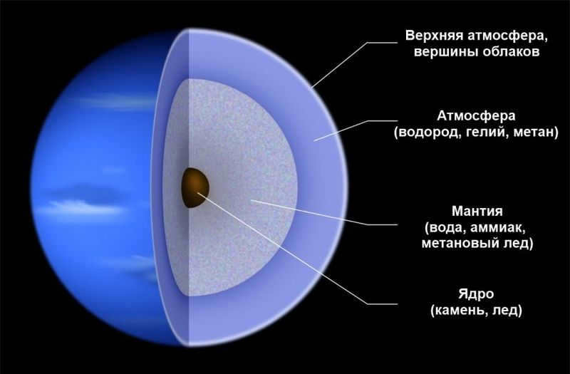 Structure of the planet Neptune