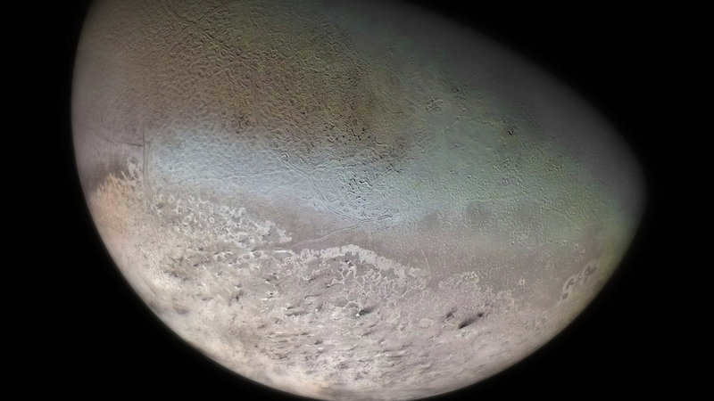 The largest satellite of Neptune - Triton.