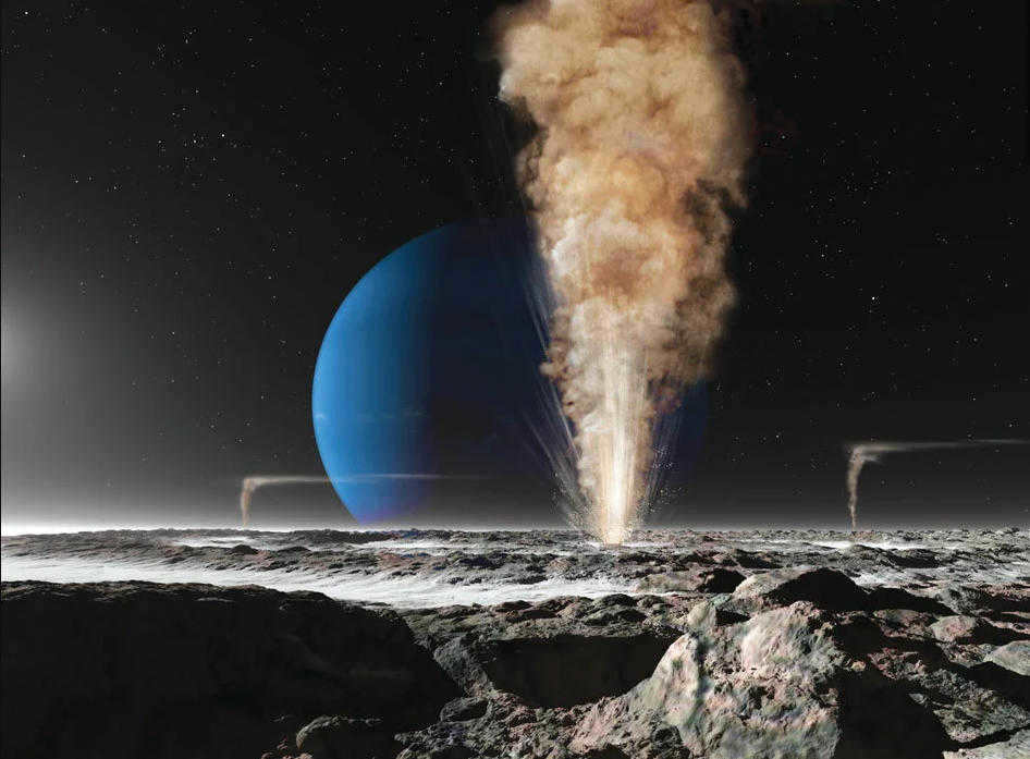 Cryovolcanoes of Triton.
