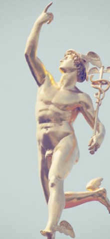 Statue of the god Mercury