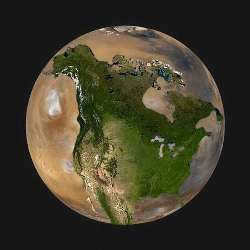 The size of the Earth compared to the objects in our galaxy.