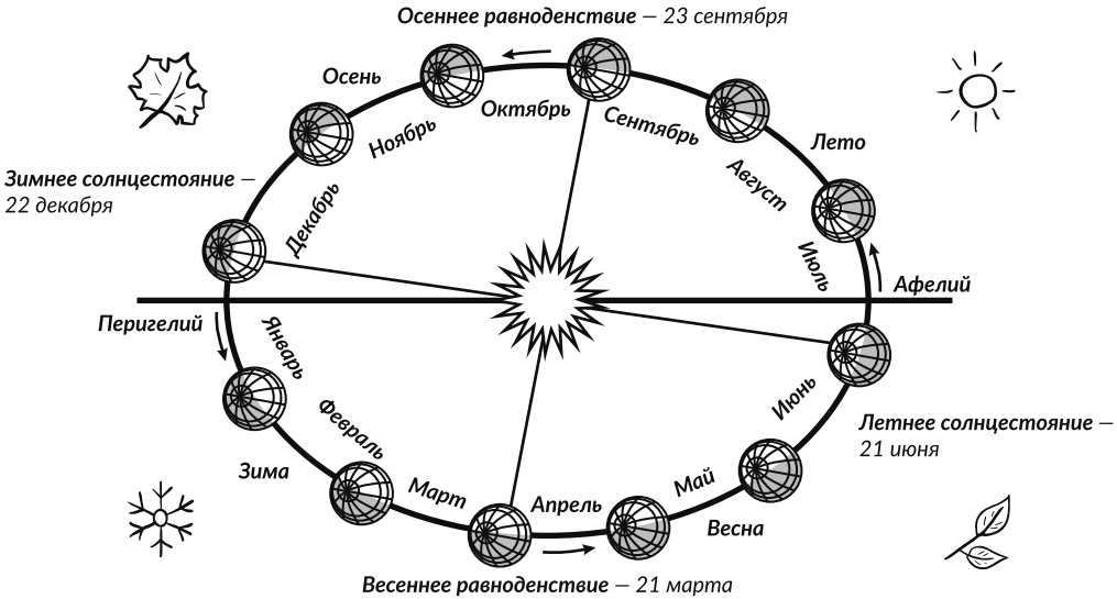 Diagram of the Earth's motion around the Sun