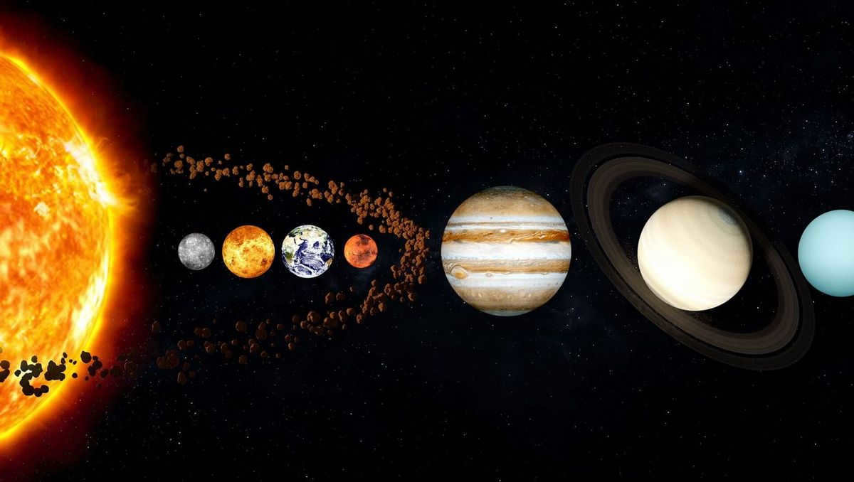 A fragment of the solar system 