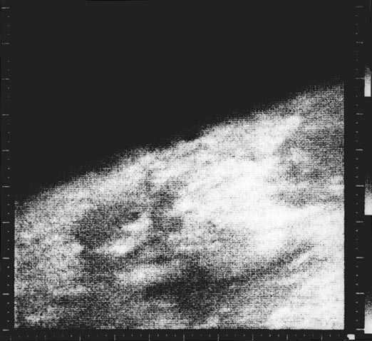 The first ever image of Mars obtained by a spacecraft at close range. Mariner 4 image