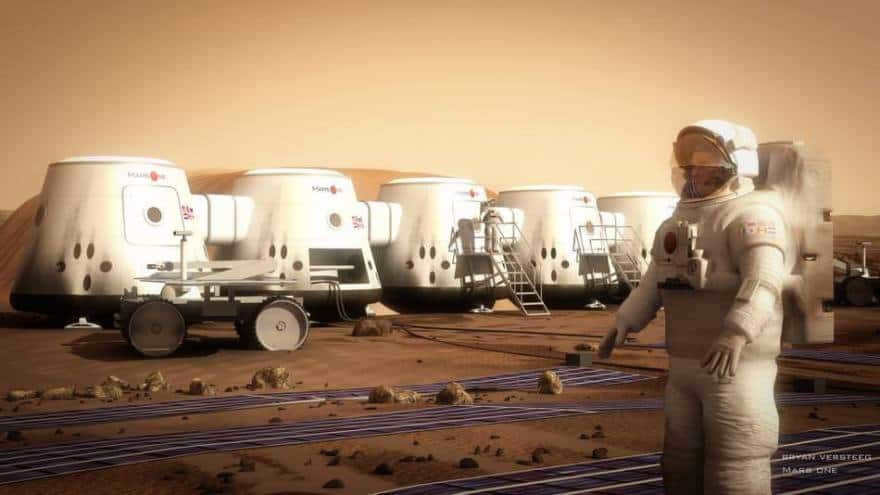 Artistic interpretation of a Martian astronaut