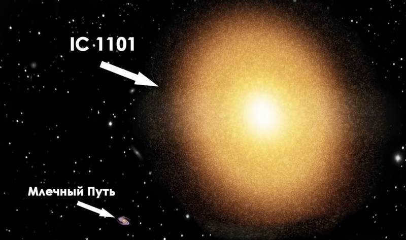 IC 1101 is the largest galaxy in the Universe.